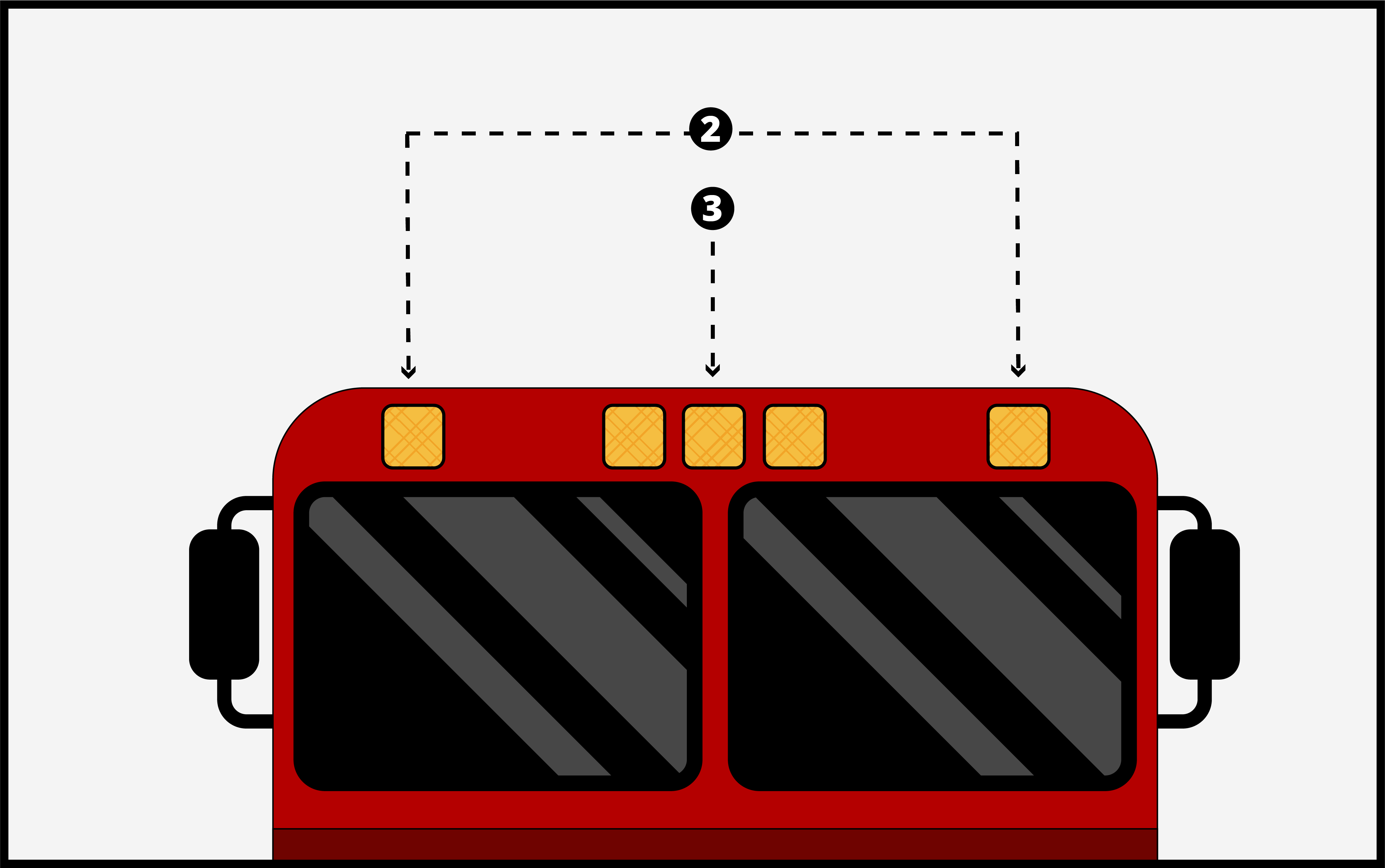 diagram of marker lights on fire truck cab
