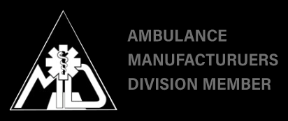 A black badge for Ambulance Manufacturers Division Members.