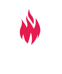 A badge with a red fire flame in a white frame and text NFPA Member.